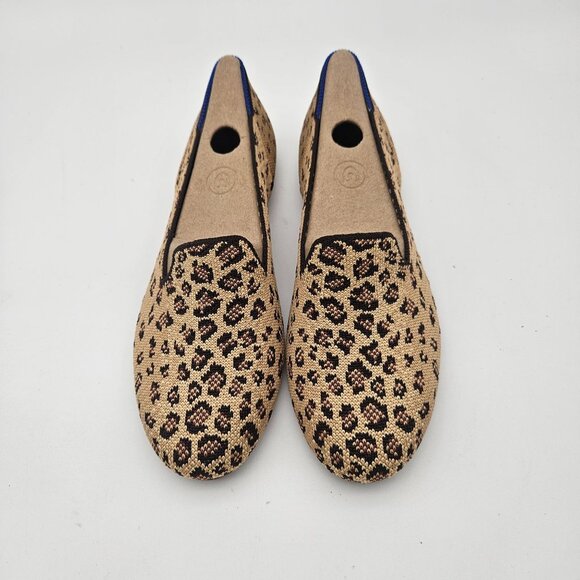 Rothys The Loafer Leopard Slip On Flats Womens Size 7 NEW - Picture 1 of 6